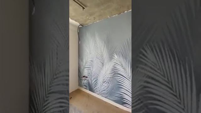 Фотообои пальмовые листья (13-219) Видео после монтажа. Отзыв смотреть онлайн