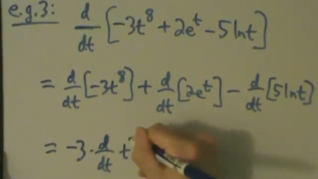 Calculus I - Derivatives - Sum and Difference Rules - Example 3 смотреть онлайн