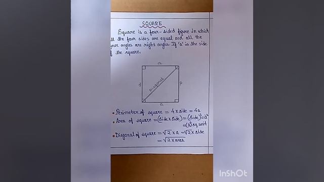 Square||Area, perimeter and diagonal of the square|| смотреть онлайн