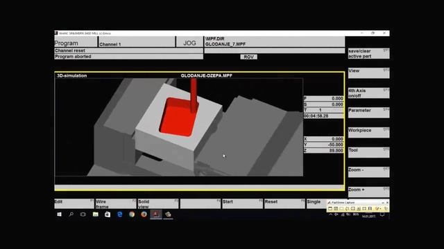 WinNC SINUMERIK 840D - Glodanje pravokutnog džepa смотреть онлайн