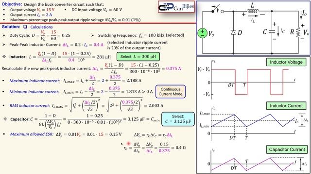 ⚡ DC-DC Buck Converter Design Part 1 ⚡ - Open-Loop Design - Calculations & MATLAB & TINA-TI SPICE смотреть онлайн