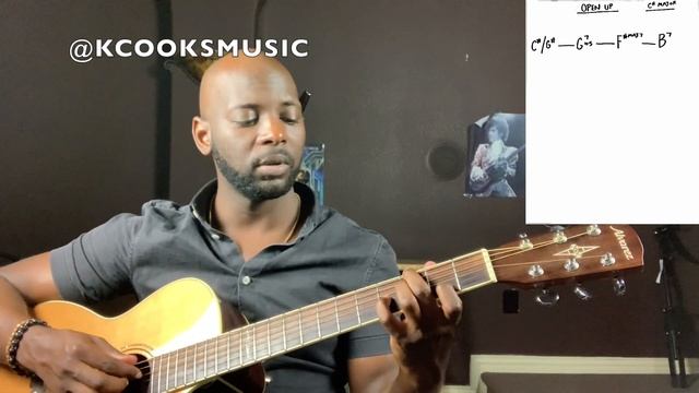 OPEN UP - DANIEL CAESAR - GUITAR TUTORIAL - @KCOOKSMUSIC