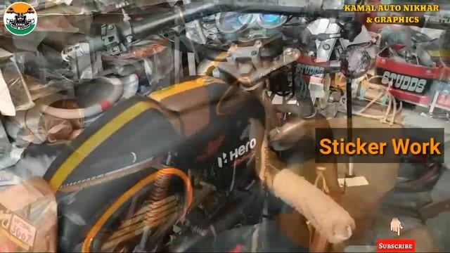hero splendor modified like mini bullet | 2018 | Kamal auto nikhar & Graphics | Uttarakhand смотреть онлайн