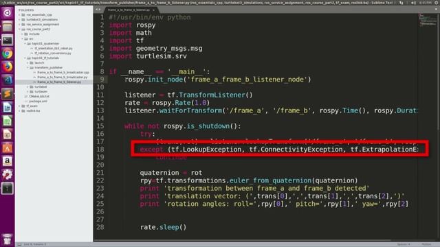 6.016 Listen to a transformation in a ROS Node смотреть онлайн