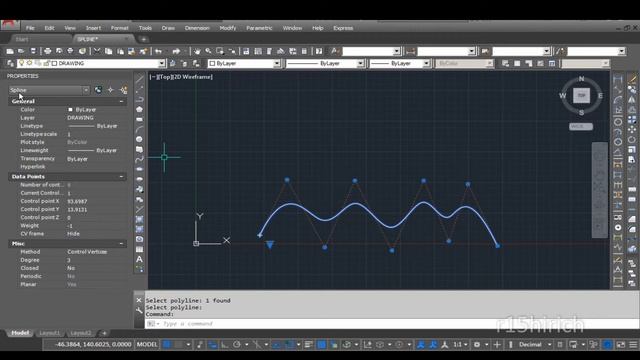 17. SPLINE COMMAND | HINDI | AUTODESK AUTOCAD смотреть онлайн