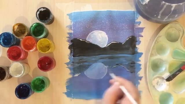 Урок рисования. Как нарисовать простой красивый пейзаж. Рисуем вместе смотреть онлайн