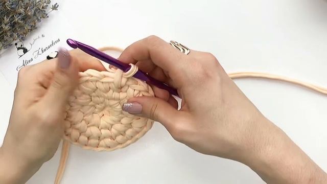 КОРЗИНКА«ЛУКОШКО» ИЗ ТРИКОТАЖНОЙ ПРЯЖИ | ВЯЗАНИЕ КРЮЧКОМ