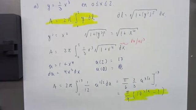 Integral 8.2 4 oct Área Superficial смотреть онлайн