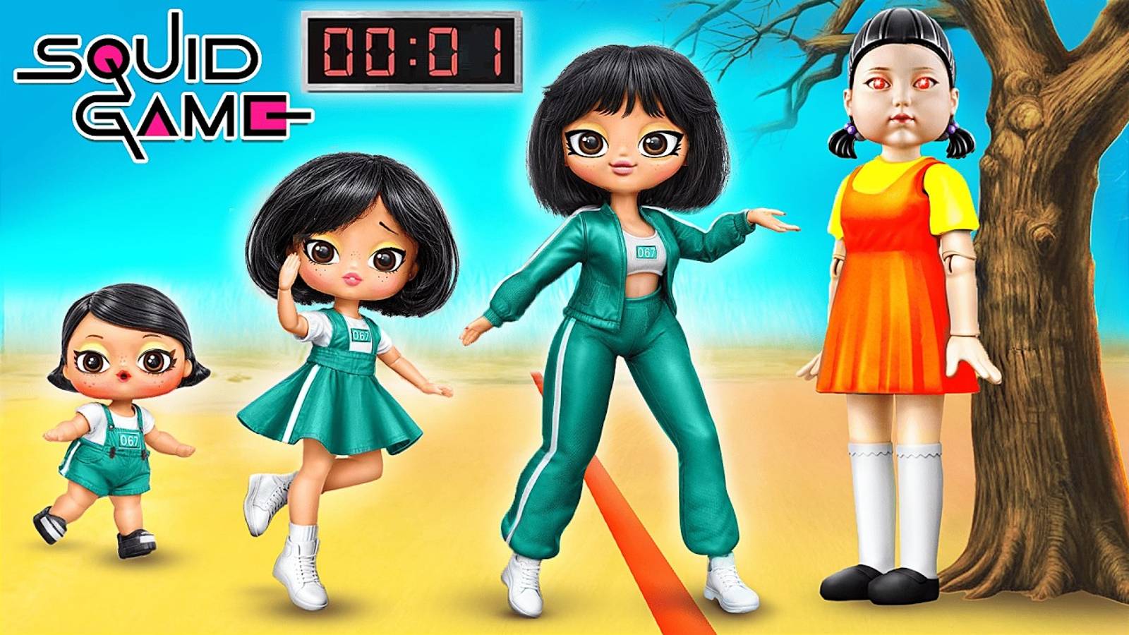 Девочка из Игры в кальмара 2 растёт! 32 идеи для кукол ЛОЛ смотреть онлайн