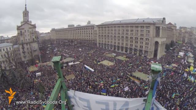 Євромайдан. Київ. Вид з йолки смотреть онлайн