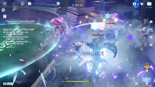 Genshin Impact v2.7 - Spiral Abyss, phase 1, Floor 12 (My first 36* clear) смотреть онлайн