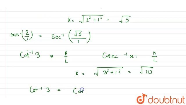 सिद्ध कीजिए कि । `sec^(2)(tan^(-1) 2)+cosec^(2) (cot^(-1) 3) = 15`. смотреть онлайн