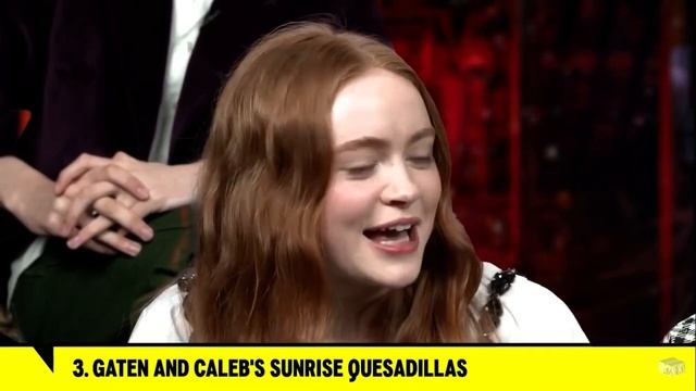 Sadie Sink Talking About Caleb And Gaten Eating A Full Sized Quesadilla Lol￼