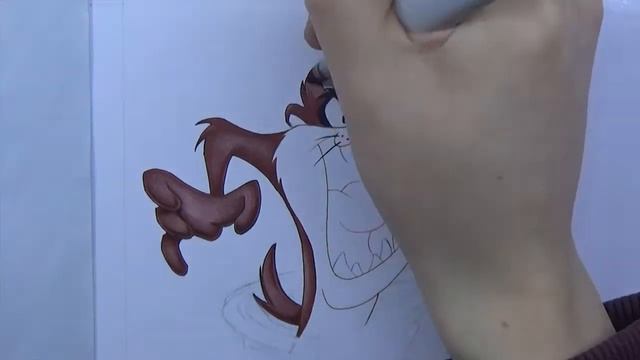 Time Lapse Drawing: "Taz" the Tasmanian Devil from 'Looney Tunes' смотреть онлайн