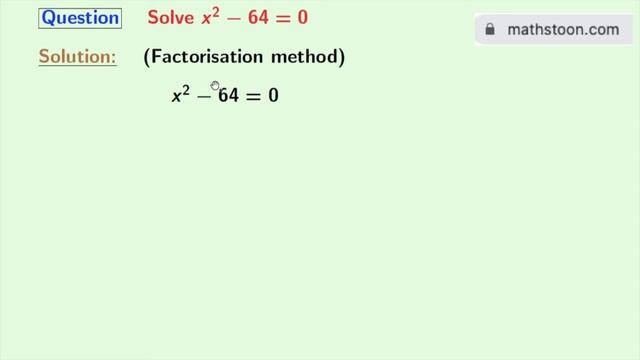 Solve x^2-64=0 (Two Methods) || Solve x2-64=0 смотреть онлайн
