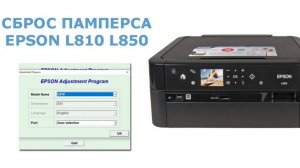 Epson L810 L850 сброс памперса