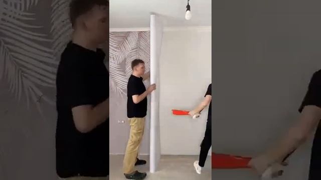 Фотообои листья пальмы свисающие вниз (14-376) Монтаж бесшовных фотообоев смотреть онлайн