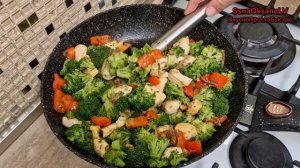 БРОККОЛИ С КУРИНЫМ МЯСОМ /ГОТОВИМ НА СКОВОРОДЕ /Полезный и Быстрый Рецепт #брокколи #ппрецепт #ужин