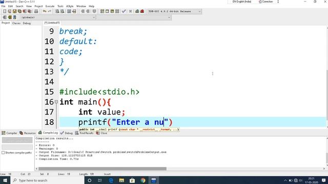 Switch Statement in C(part-1) смотреть онлайн