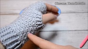 Митенки крючком. Мастер класс. Fingerless gloves crochet