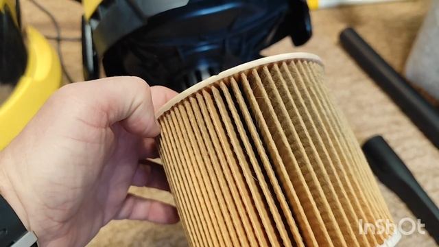 Строительный пылесос Denzel, сравнение с пылесосом Karcher.