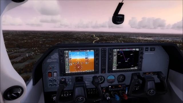 P3D 3.2.3 Landing into Gatwick смотреть онлайн