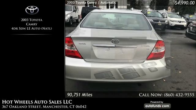 Used 2003 Toyota Camry | Hot Wheels Auto Sales LLC, Manchester, CT - SOLD смотреть онлайн