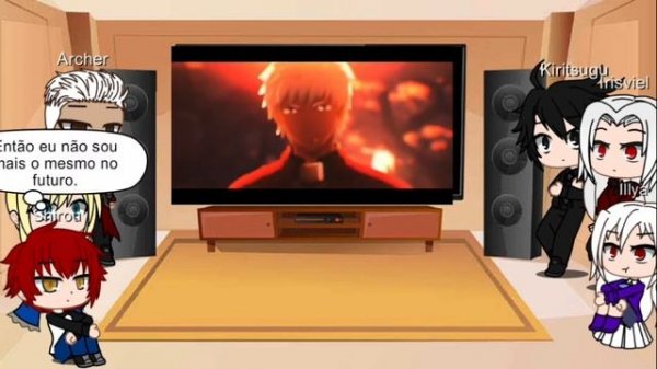 Emiya family reagindo ao Rap do Archer {Fate} Ilimitadas Espadas|Kaito|