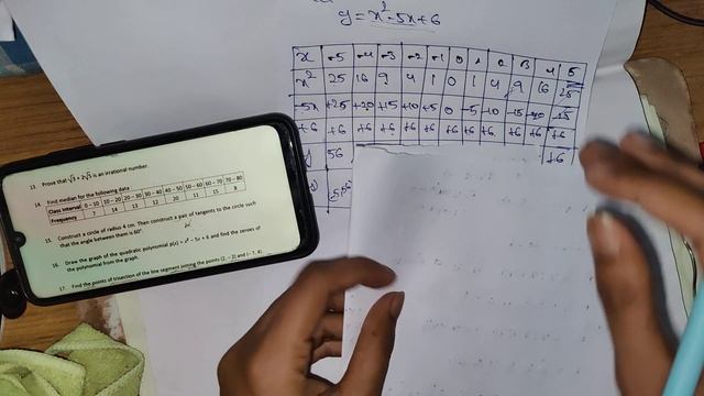 16) Draw the graph of p(x)=x²-5x+6 and find the zeroes of the polynomial from the graph смотреть онлайн