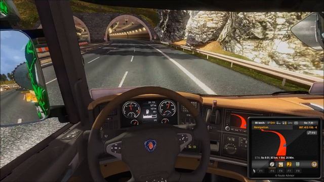 Euro Truck Simulator 2 Very High Turbine from Liege (B) to Stuttgart (D) Long Vehicle смотреть онлайн