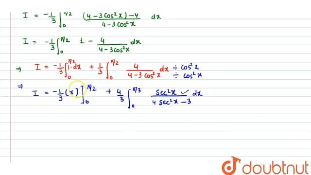 Evaluate: int_0^(pi//2)(cos^2x)/(cos^2x+4sin^2x)dx | 12 | DEFINITE INTEGRALS | MATHS | RD SHARMA... смотреть онлайн
