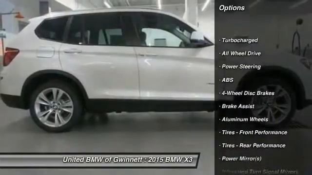 2015 BMW X3 Duluth GA 12849 смотреть онлайн