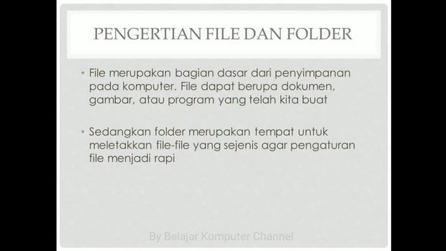 Mengenal Windows Explorer Materi Pelajaran Kelas 3 смотреть онлайн