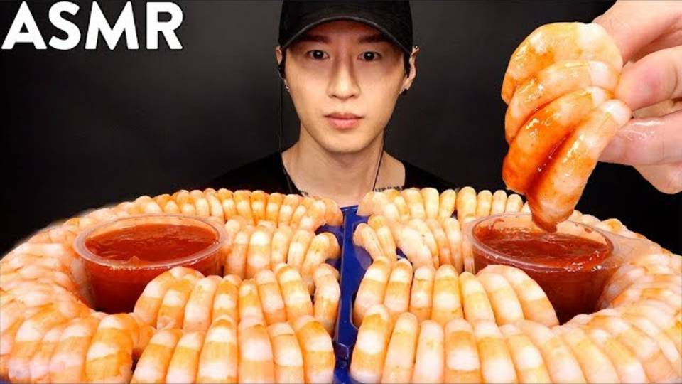 КУШАЮ 100 КРЕВЕТОК С СОУСОМ ЗА 8 МИНУТ #asmr #асмр #креветки