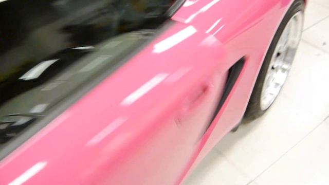 Hexis Gloss Pink Wrap Porsche Cayman S by Wrap Work Hong Kong смотреть онлайн