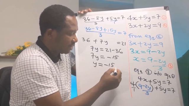 SOLVE BY SUBSTITUTION METHOD 4x + 5y = 7 and 3x + 2y = 9 смотреть онлайн