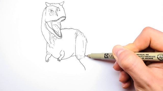 How To Draw Toro Carnotaurus From JW Camp Cretaceous