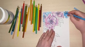 Открытка на 8 марта для мамы. ЧАСТЬ 2. Как раскрасить цветы цветными карандашами. Рисуем вместе