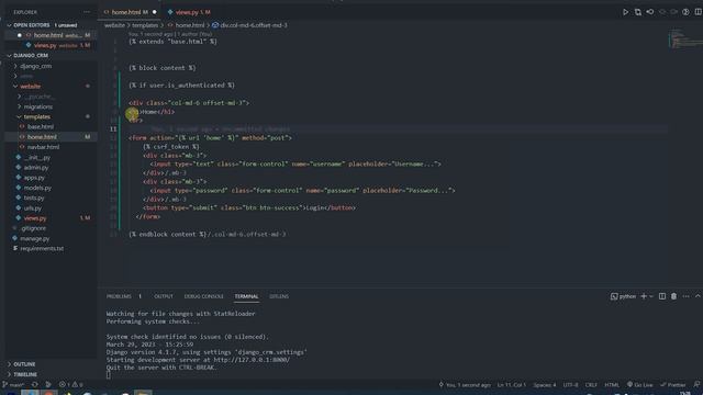 Django CRM Логин и Логаут #3 смотреть онлайн