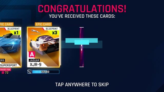 Asphalt 9: 11k tokens on Jaguar XJR-9 key packs for 81 blueprints and...no key. смотреть онлайн