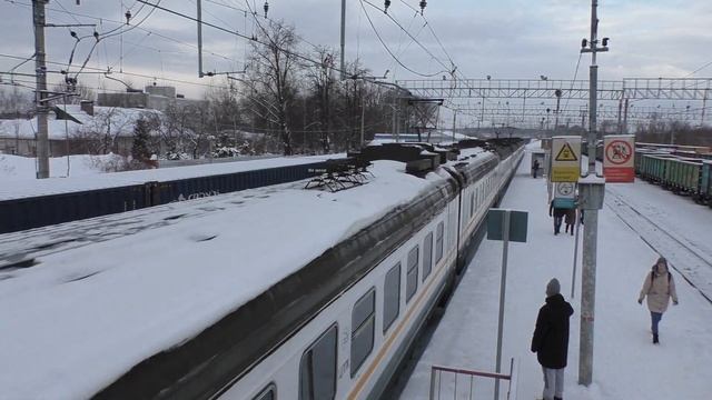 Электропоезд ЭД4М-0486 ЦППК станция Ворсино смотреть онлайн