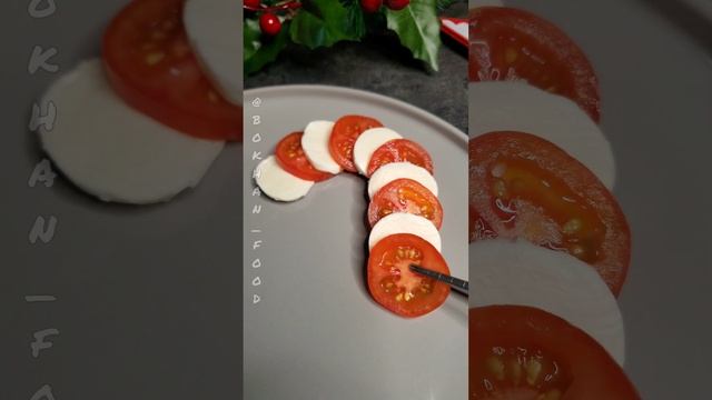 НОВОГОДНИЙ КАПРЕЗЕ. Песто, моцарелла, черри. Candy cane. смотреть онлайн