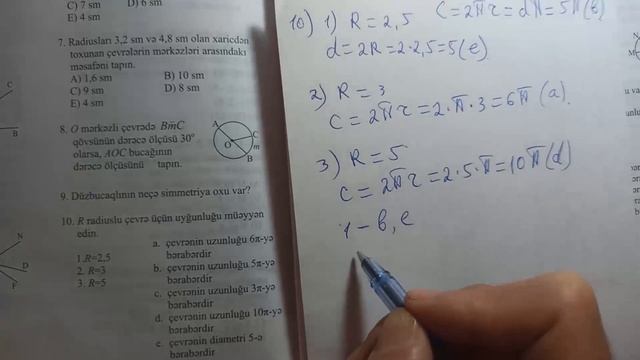 Riyaziyyat DIM 6 cı Sinif Bucaq Çevrə Simmetriya A və B variantları смотреть онлайн
