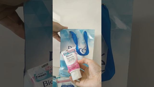 BIORE Water Essence SPF50 & Water Gel, Biore Micellar Cleansing Foam & Cleansing Oil  #Shorts