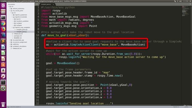 7.009 Writing a ROS Node for Robot Navigation (Python) смотреть онлайн