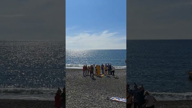 Адлер. Пляж "Чайка" 21 марта. смотреть онлайн