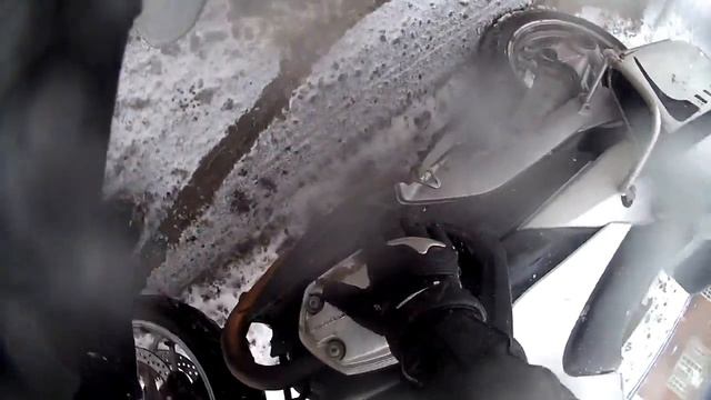Riding home on my BMW R1200RT in a snowstorm and sliding off :( (PART 1) смотреть онлайн