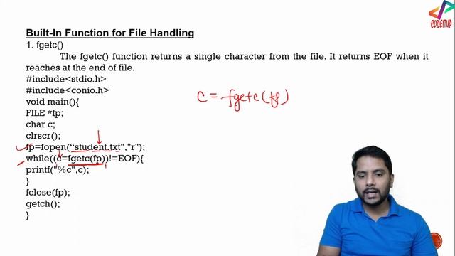 Getc() Function in C Programming | File Handling in C | In Hindi смотреть онлайн