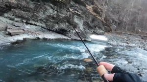 Форелевая рыбалка в горах Чечни в декабре - Trout fishing in the mountains of Chechnya in december