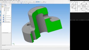 Колпак| Построение, разрез модели в КОМПАС-3D LT v.12
